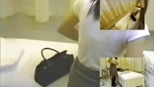 Adorable Japanese fingered in spy cam massage movie